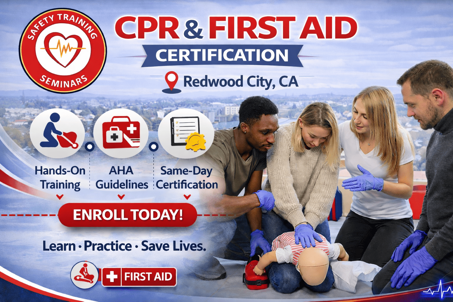 CPR & First Aid training in Redwood City