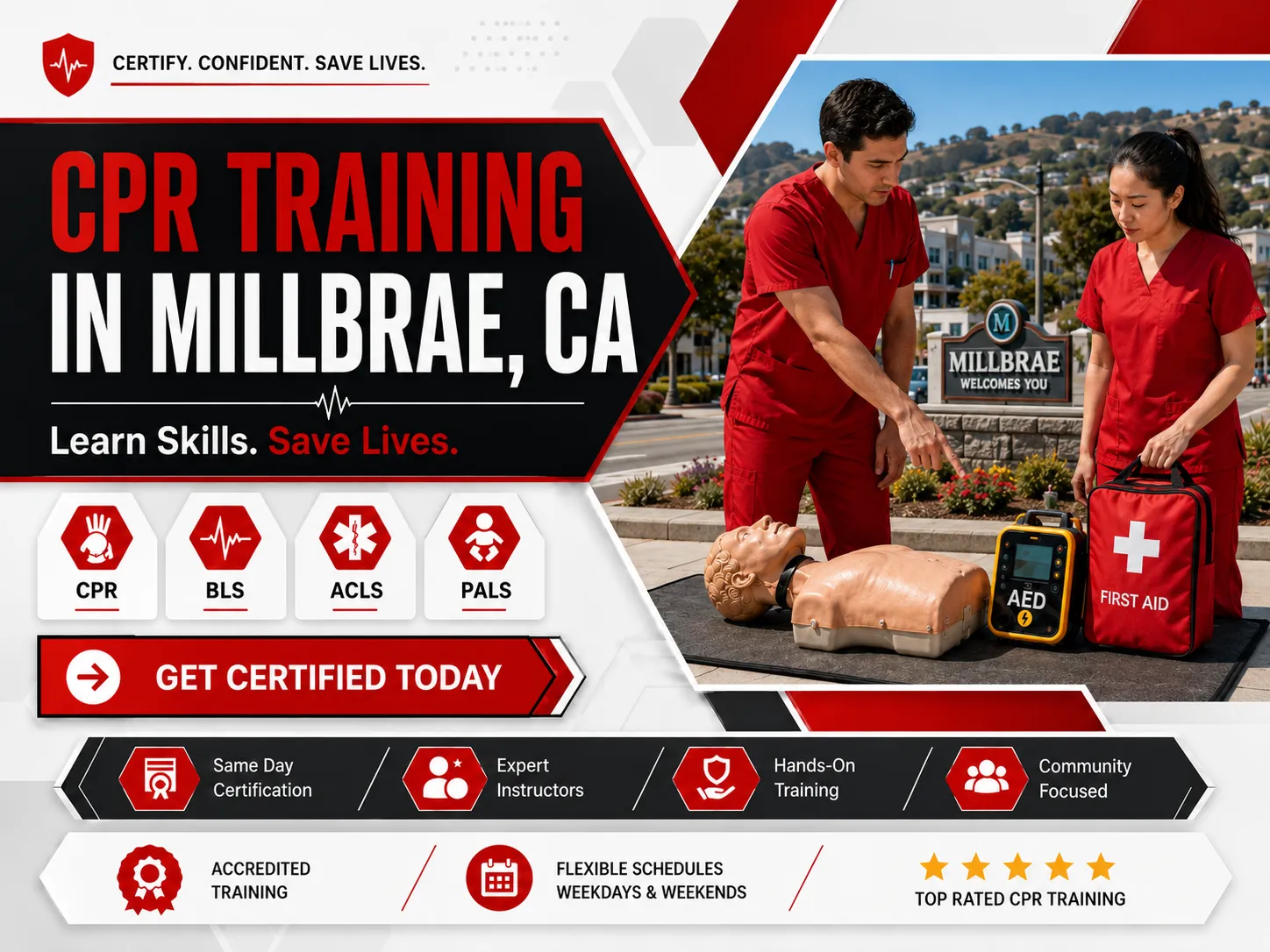 CPR BLS, ACLS & PALS Certification Course in Millbrae, CA